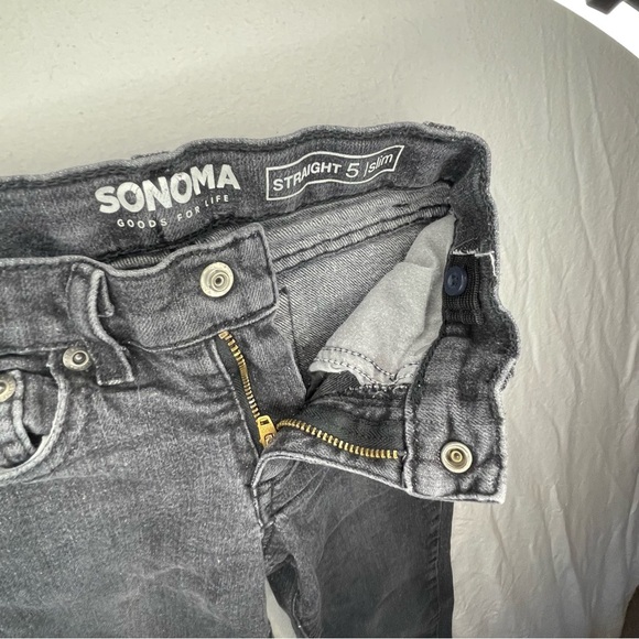 Sonoma Goods for Life Boys 5 Straight Slim Black Jeans PRELOVED - Picture 4 of 5